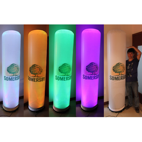 Inflatable LED pillar